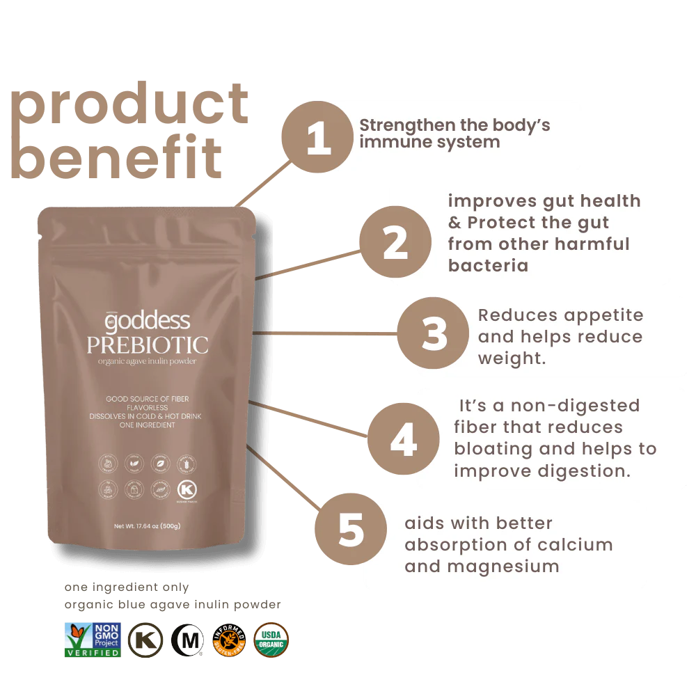 The Goddess Prebiotic To-Go - Blue Agave Inulin Powder - Image 3